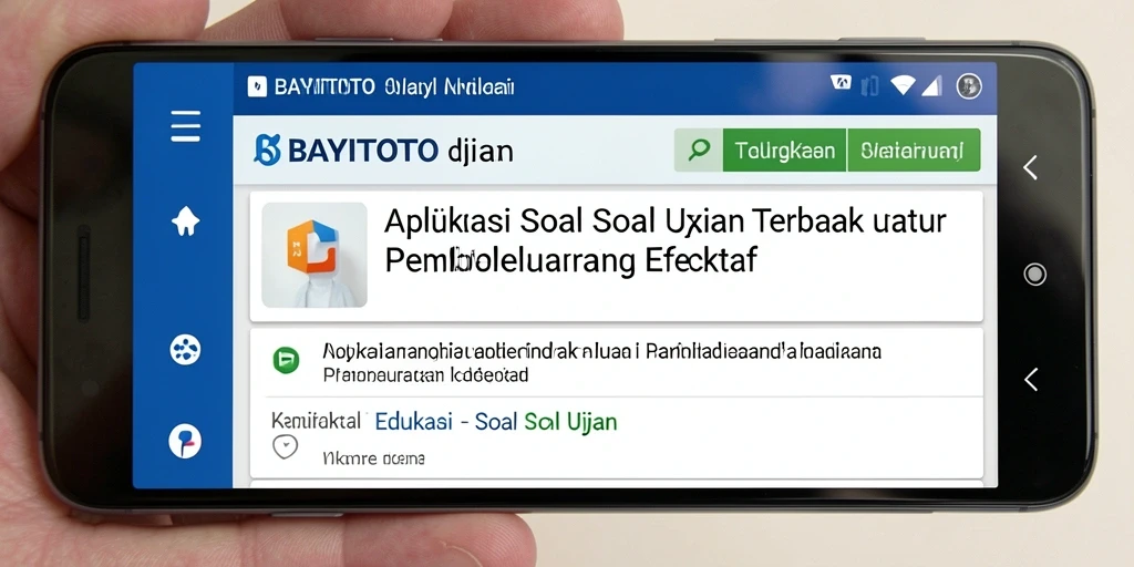 Tampilan antarmuka aplikasi Soal Ujian BAYITOTO yang menarik dan fungsional.