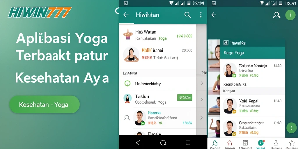 Tampilan antarmuka HIWIN777 yang intuitif untuk latihan Yoga.
