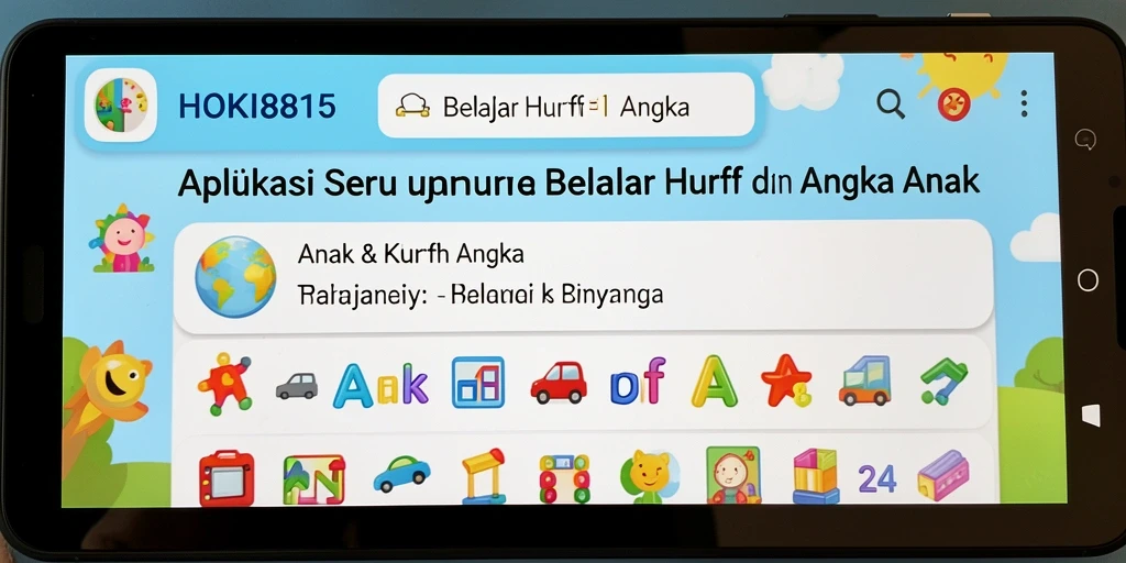 Tampilan antarmuka HOKI8815 yang menarik untuk anak-anak.