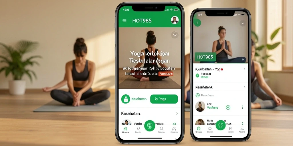 Antarmuka aplikasi HOT985 yang modern dan mudah digunakan.