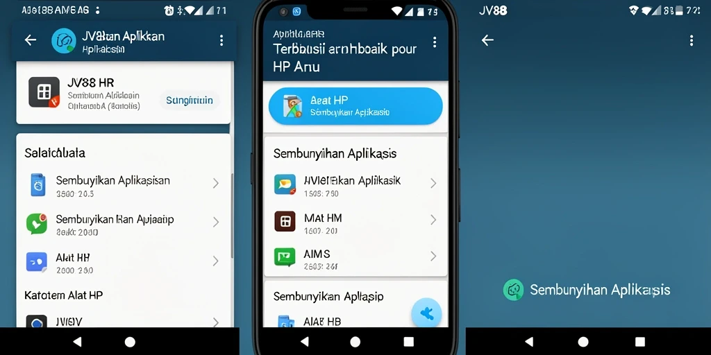 Antarmuka aplikasi JV88 yang modern dan mudah digunakan.
