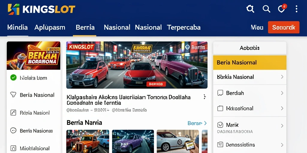 Tampilan antarmuka KINGSLOT yang informatif dan menarik.