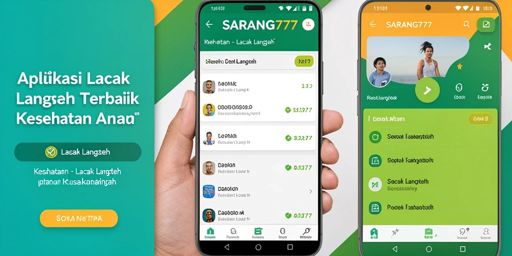 Antarmuka utama SARANG777 menampilkan statistik langkah Anda dengan jelas.