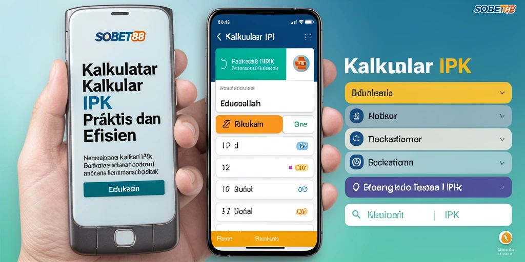 Antarmuka kalkulator IPK SOBET88 yang sederhana dan efisien.