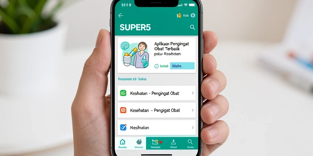 Antarmuka aplikasi SUPER5 yang intuitif dan mudah dipahami.