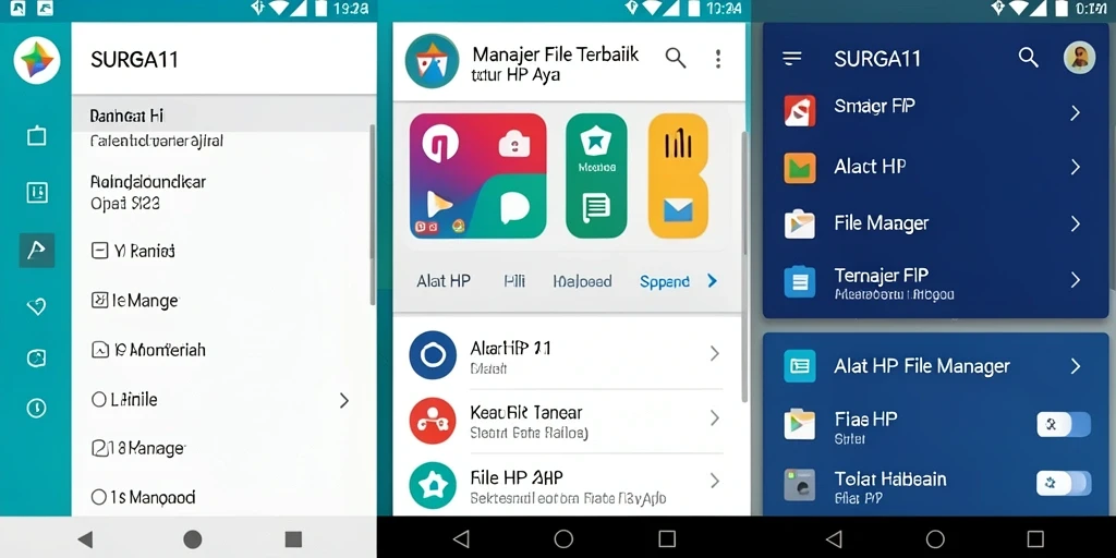 Screenshot antarmuka SURGA11 menampilkan fungsi pengelolaan file yang efisien.